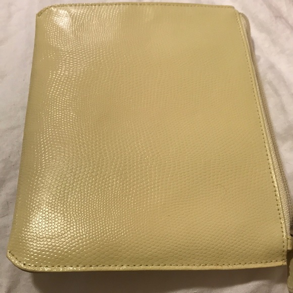 Cream-colored Pottery Barn clutch - Picture 6 of 8